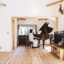 音がつなぐ家～将来のピアノ室も併設～の写真 ピアノ室