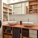 品川区 K邸 マンションリノベーション「3人娘と暮らすためのリノベーション」の写真 洗面室