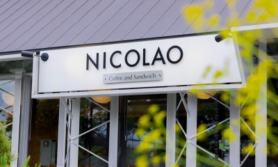 NICOLAO Coffee and Sandwich KUSATSU COCORIVA　草津川跡地の飲食店リノベーション (外観)