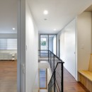 塚口町の家　～６つの個室とキッチンが中心の住まい～の写真 ２階階段室