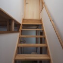 オフグリッドな我が家の写真 ロフトに上がる階段はスケルトンで軽く。