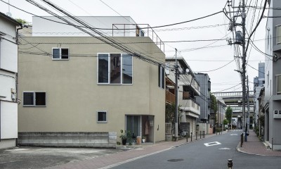 まちと住む、立体的なワンルームの家（氷川町） (外観1)