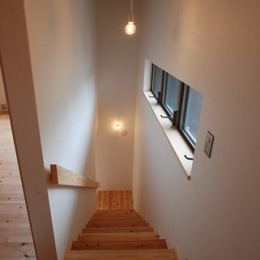 三山の家　－コンパクトで高密度の空間を実現－ (階段)