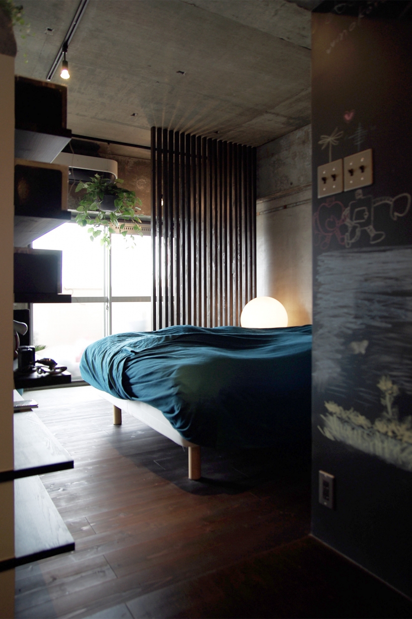 ベッドルーム事例：オープンな寝室（マンションリノベーション｜名古屋市千種区F邸）