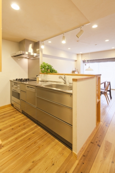 キッチン (東京都I様邸 ～体で感じる自然素材の住まい～)