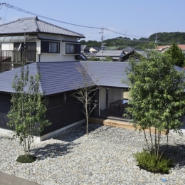 下北方の家/宮崎市の住宅 (南面全景)