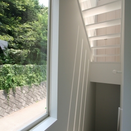 アトリエのあるスキップフロアの家　OUCHI-03 (階段)