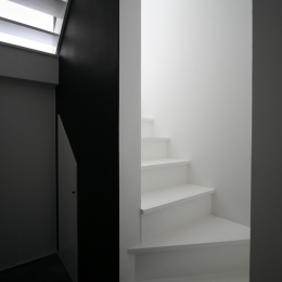 アトリエのあるスキップフロアの家　OUCHI-03 (階段)
