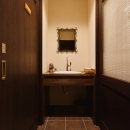 東京都大田区Y様邸 ～中庭のあるレストラン～の写真 造作洗面カウンター