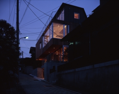 外観-夜間（撮影：淺川敏） (代々木西原の家)