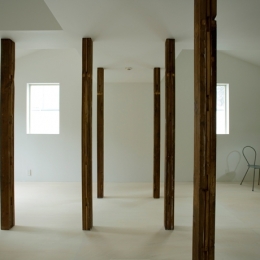 wooden forest apartement (柱を風景として捉える1（撮影：鳥村鋼一）)