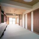 旅館のくつろぎを自宅で感じる家：『東京都府中市Ｍ邸』の写真 アンティーク建具を使った畳部屋
