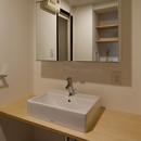 引き算の家｜シンプル・ナチュラルなマンションリノベーション｜京都市の写真 洗面室