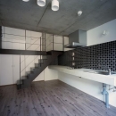 『Liverty Misasa』狭小地に建つデザイナーズマンションの写真 type M2-クールなダイニングキッチン