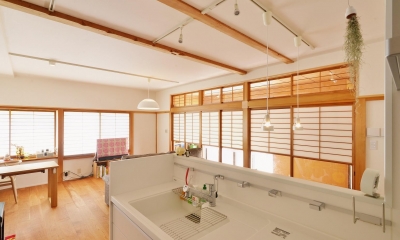 キッチンからの眺め｜横浜市M様邸 ～和風住宅×北欧ほっこりcolor～