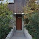 『岳見の家』～雑木林につつまれた住まい～の写真 緑に覆われた 玄関アプローチ